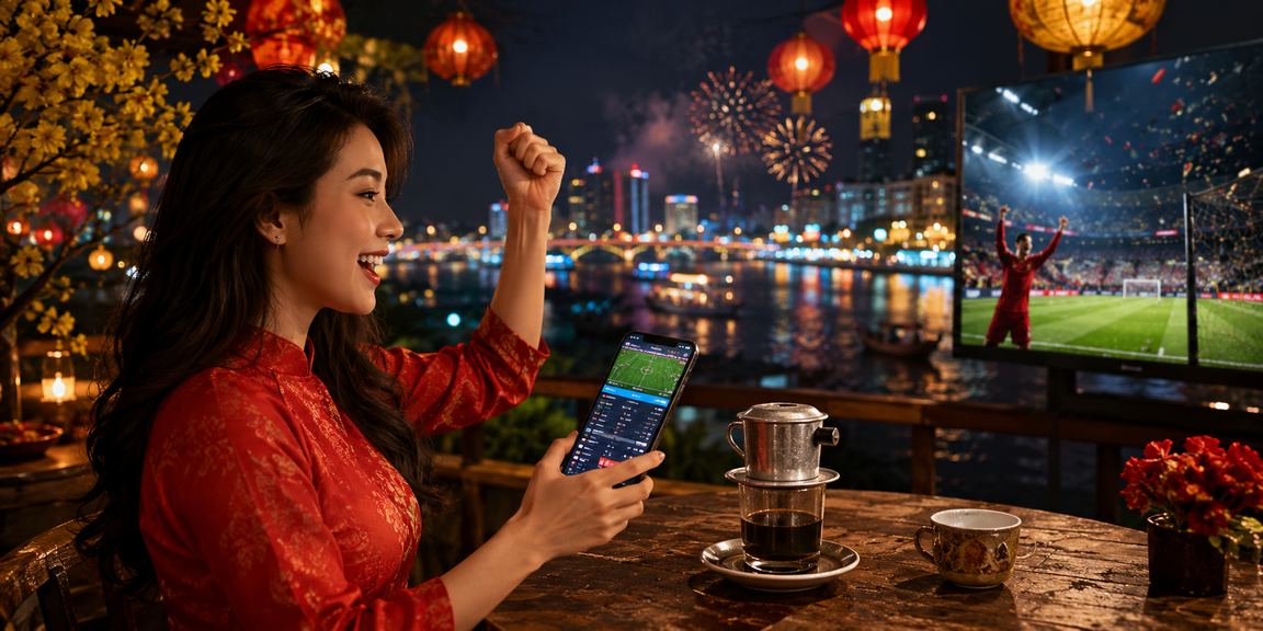Người dùng vùng Mekong theo dõi kèo thể thao và ưu đãi cá cược bên ly cà phê