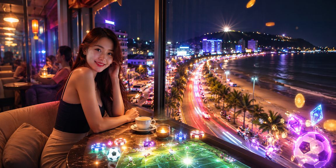Người dùng tại Vũng Tàu trải nghiệm cá cược trực tuyến buổi tối bên cạnh ly cà phê